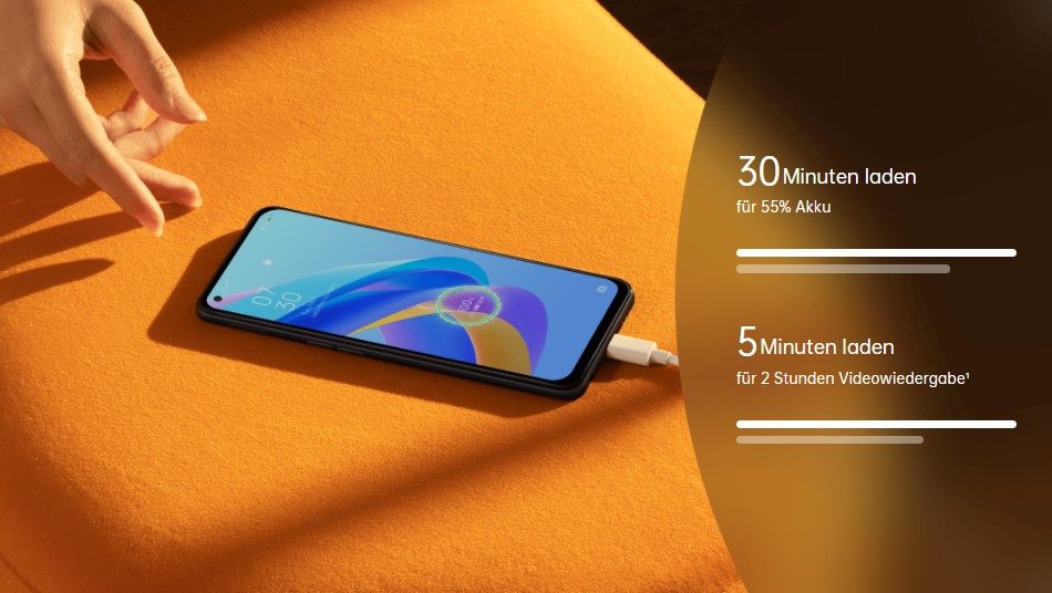 OPPO A76 SuperVOOC Laden